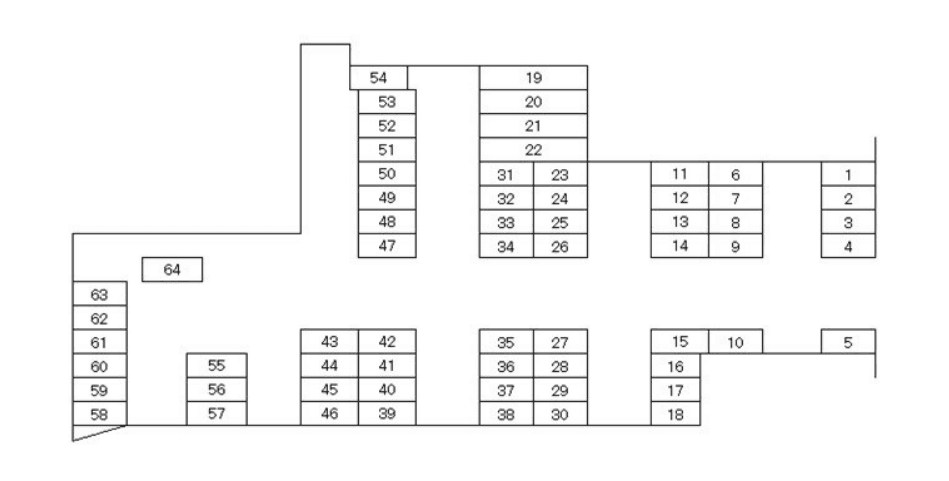 三才堂不動産駐車場の駐車配置図