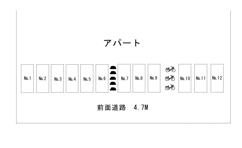 中山4丁目駐車場の駐車配置図