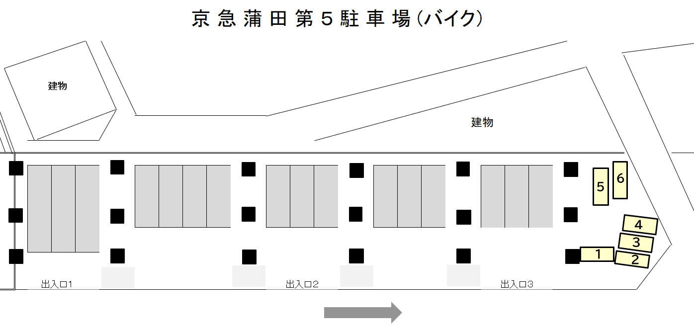 京急蒲田第5バイクの駐車配置図