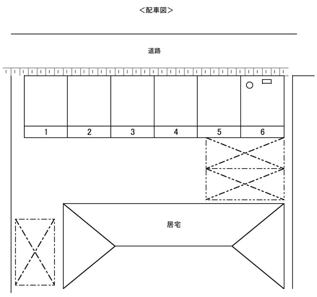 薬師第一駐車場の駐車配置図