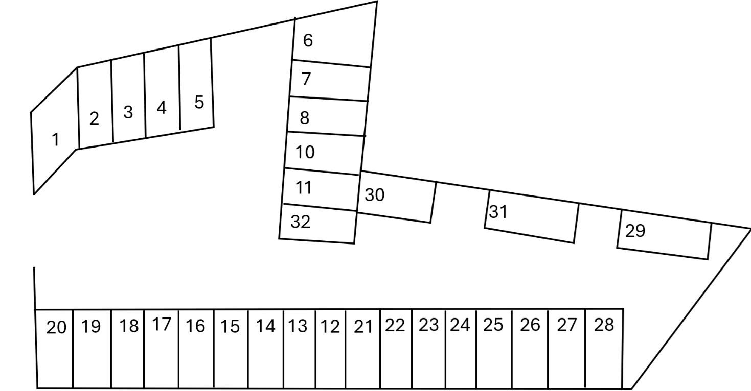 第1丸光駐車場の駐車配置図