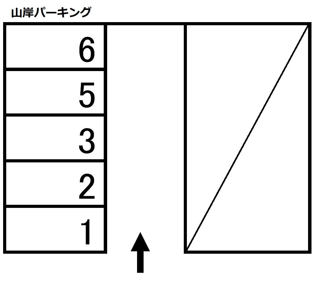 山岸パーキングの駐車配置図