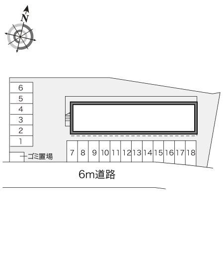 フローラⅡ(17542)の駐車配置図