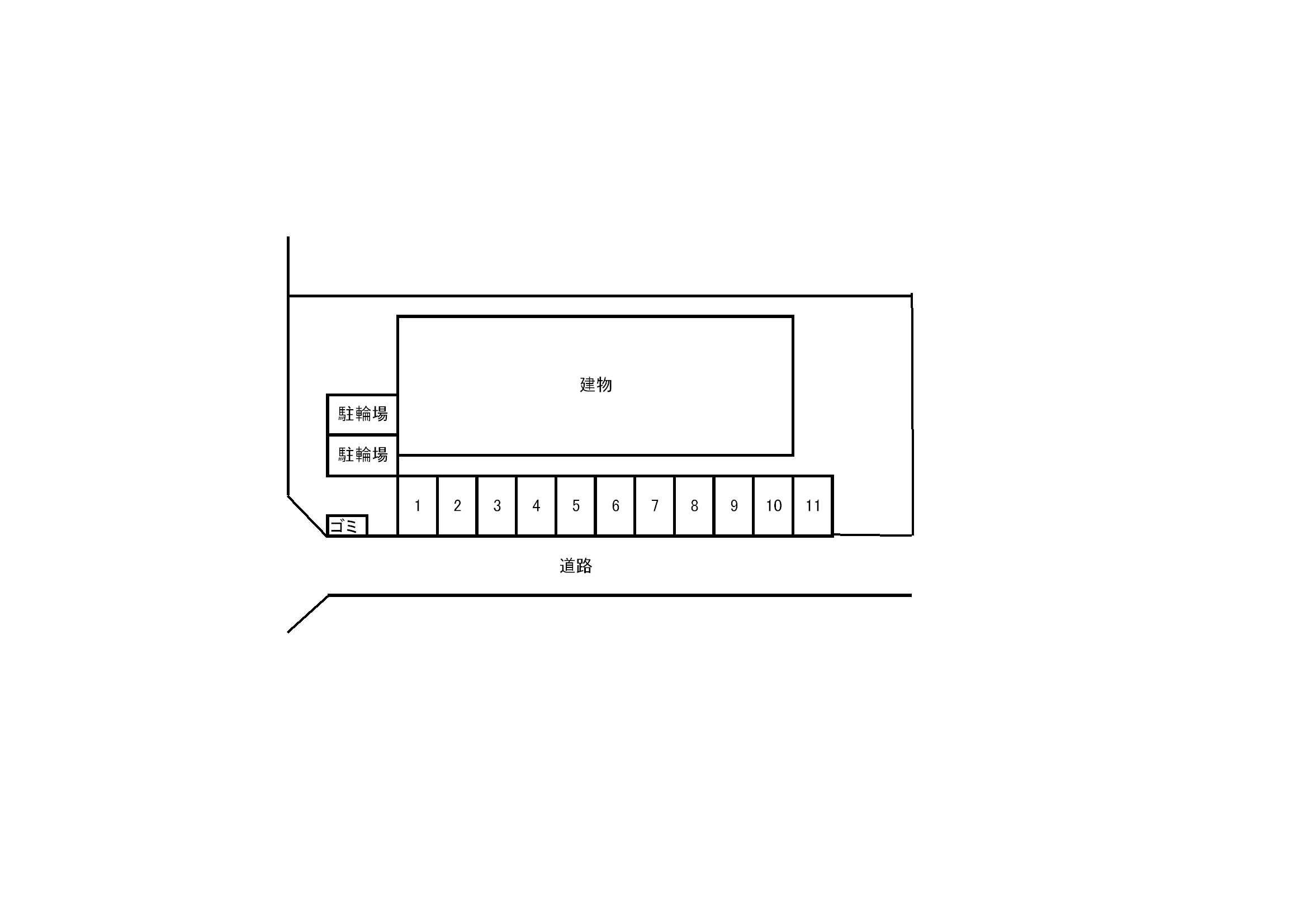 リュストール駐車場の駐車配置図