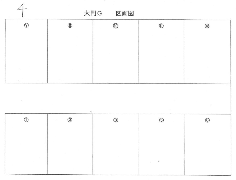 大門ガレージの駐車配置図