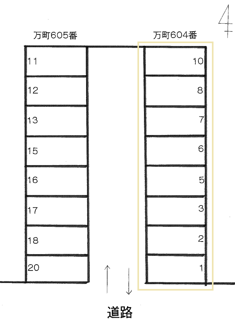 P25-1の駐車配置図