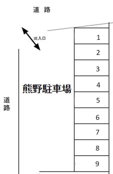 熊野駐車場の駐車配置図