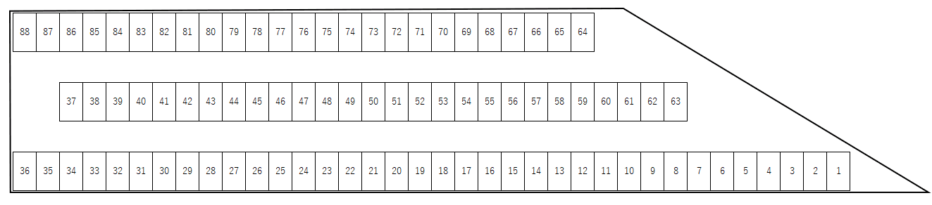 鳥居223-1駐車場の駐車配置図