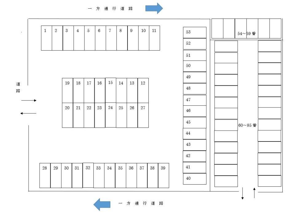 住永駐車場の駐車配置図