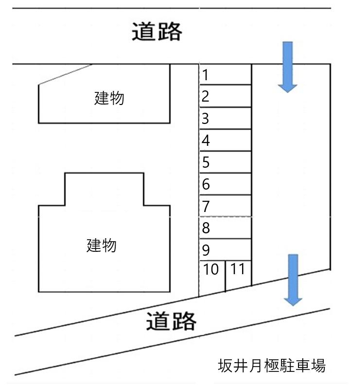 坂井月極駐車場の駐車配置図