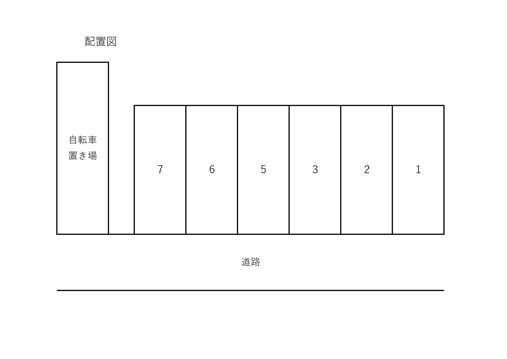 宮前445-3駐車場の駐車配置図