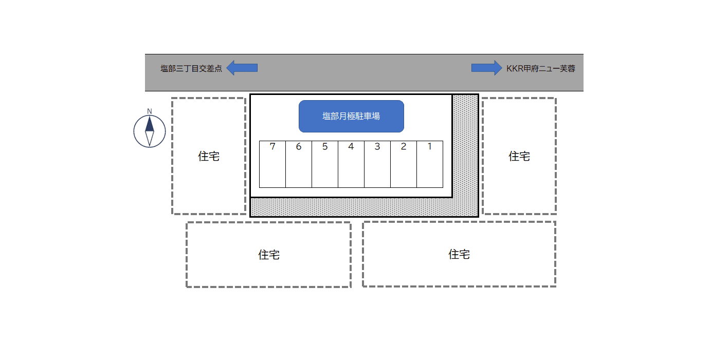 塩部月極駐車場の駐車配置図