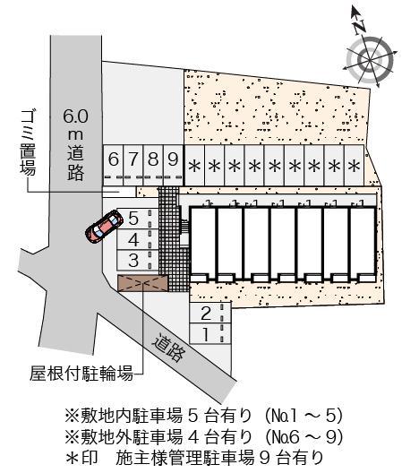 ミランダリュミエールⅡ(56280)の駐車配置図