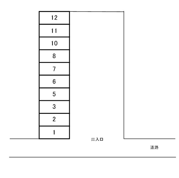 田中駐車場(西習志野)の駐車配置図