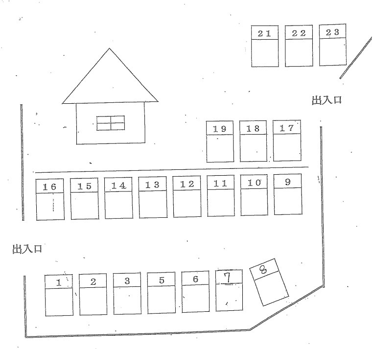 廣瀬駐車場の駐車配置図