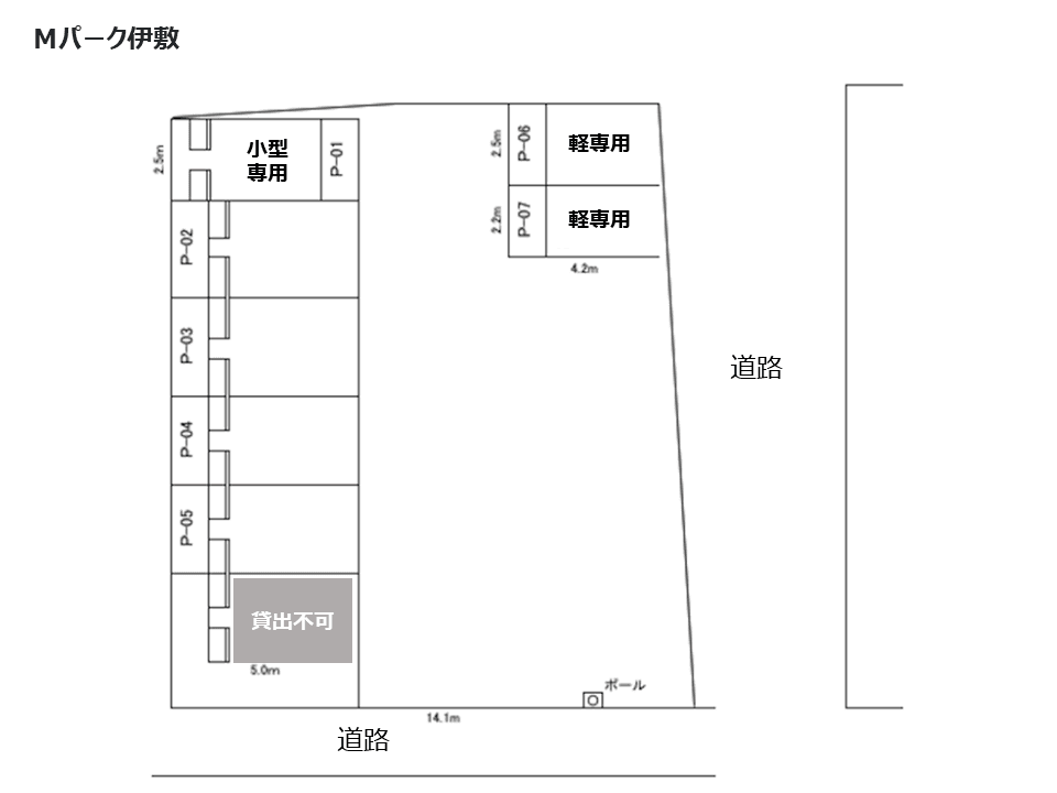 Mパーク伊敷の駐車配置図