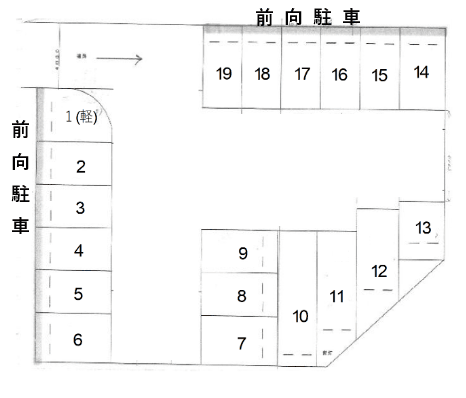 717駐車場の駐車配置図