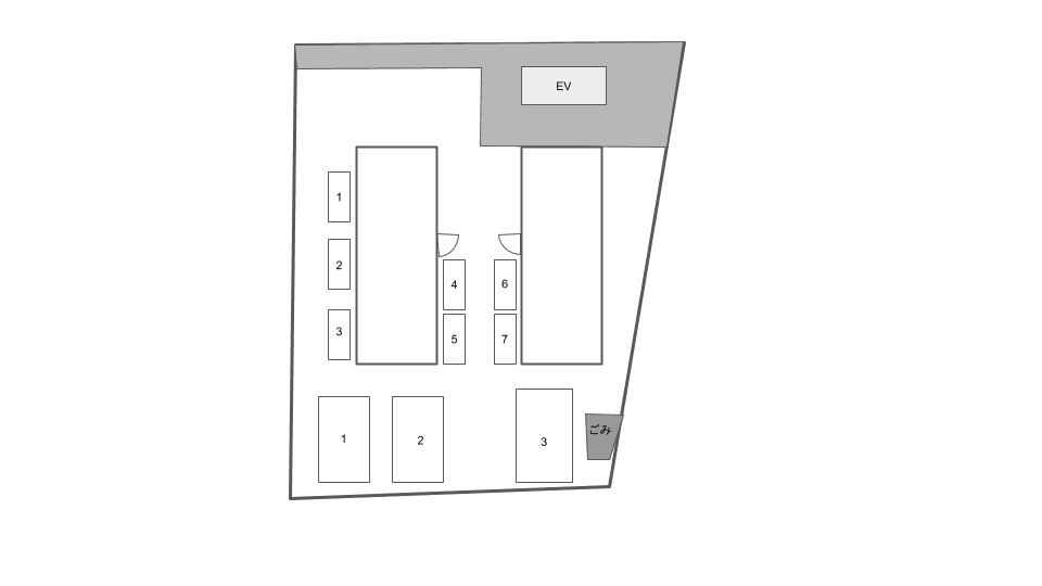 キャッスルライトの駐車配置図
