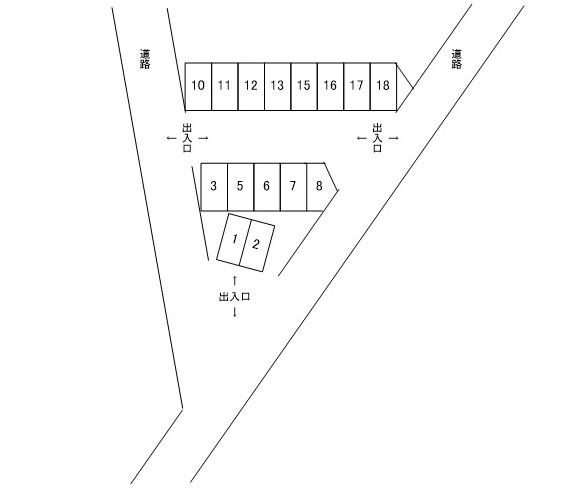 橋本第三駐車場の駐車配置図