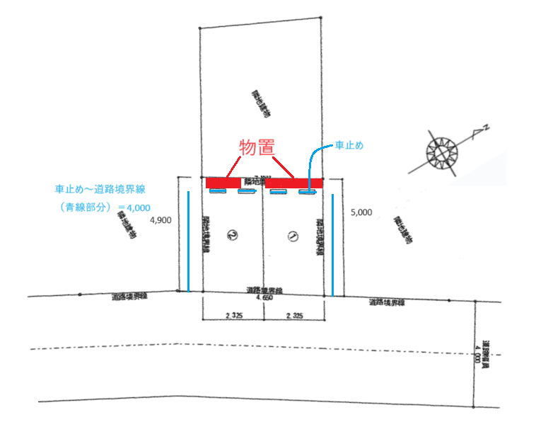 八広駐車場の駐車配置図
