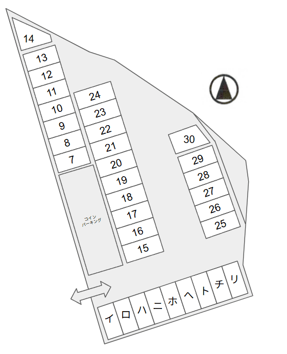オレンジカーパークOHの駐車配置図