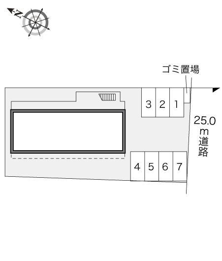 虎風荘(22000)の駐車配置図