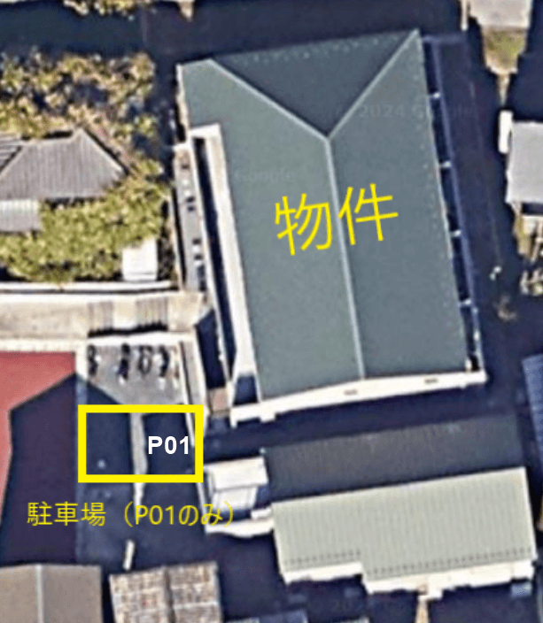 コイノニアハウスの駐車配置図