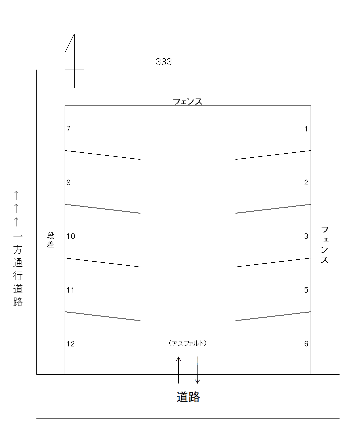 岩倉-333の駐車配置図