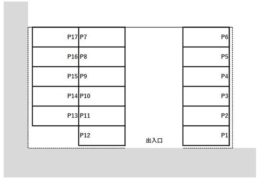 浅川町駐車場の駐車配置図