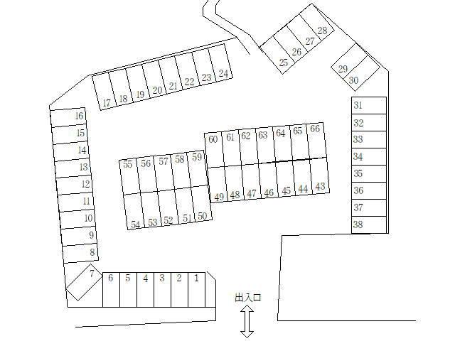 茶畑駐車場の駐車配置図