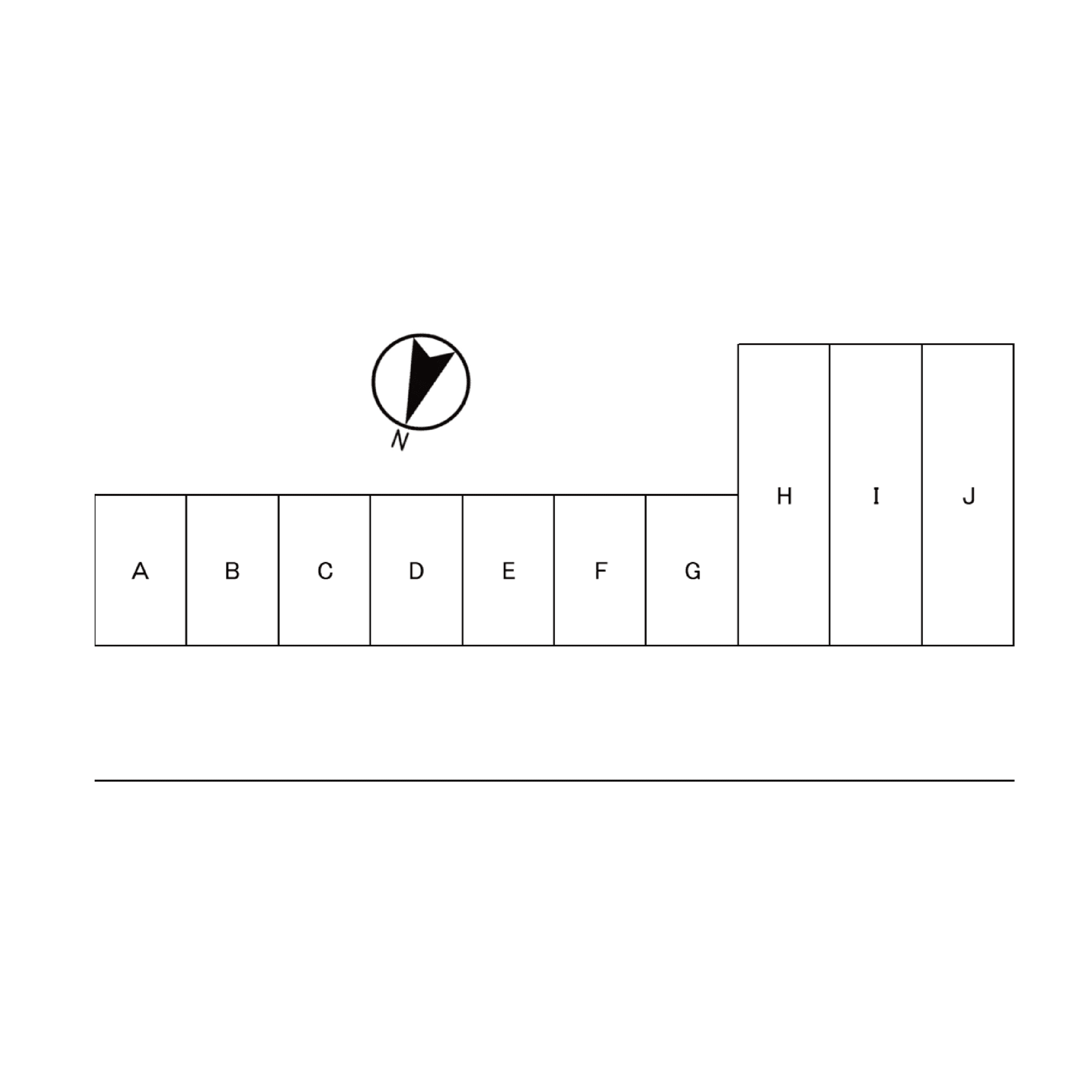 フランブリーゼ横駐車場の駐車配置図