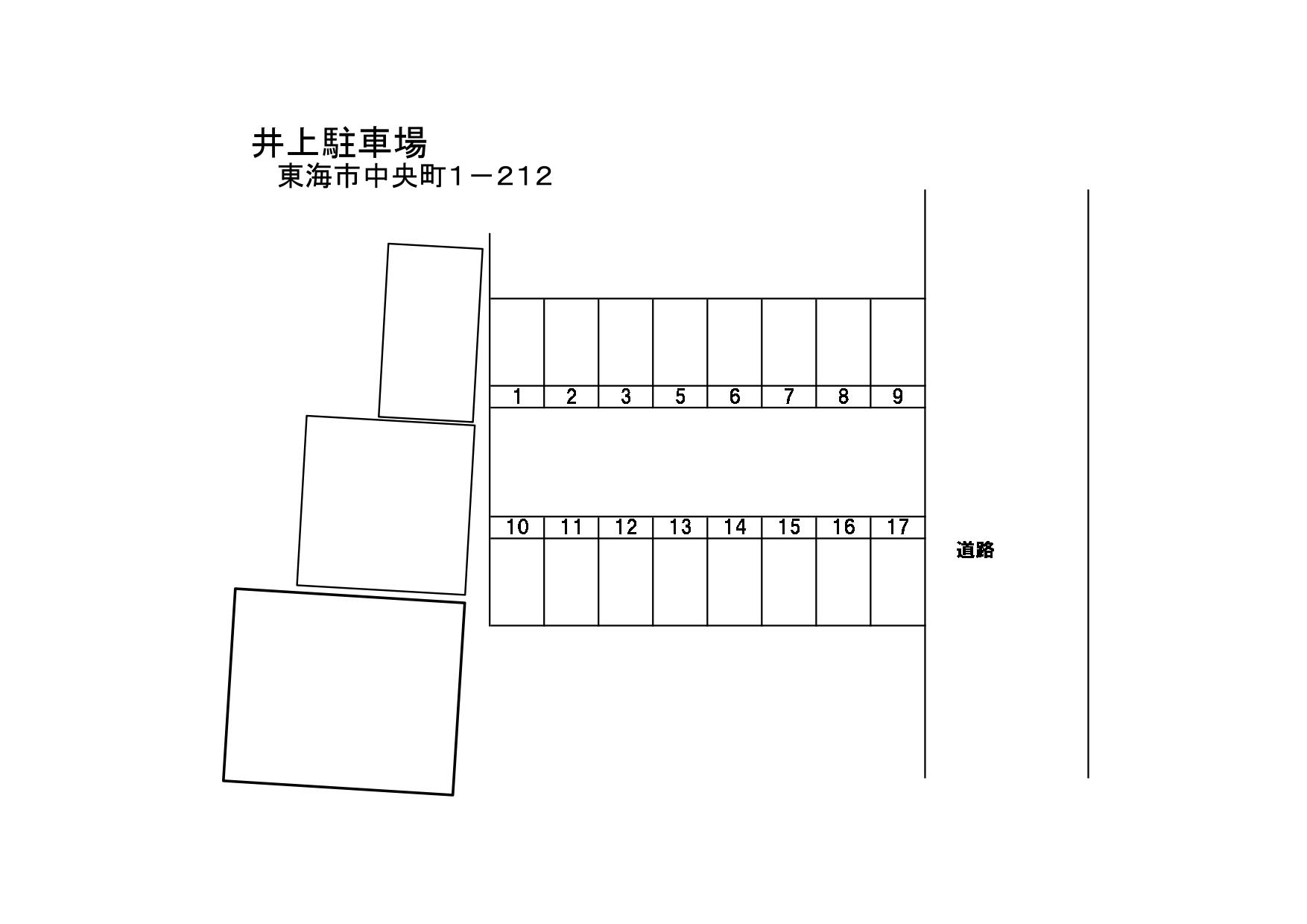 井上駐車場の駐車配置図