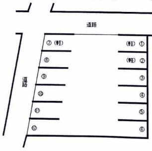仲松駐車場の駐車配置図