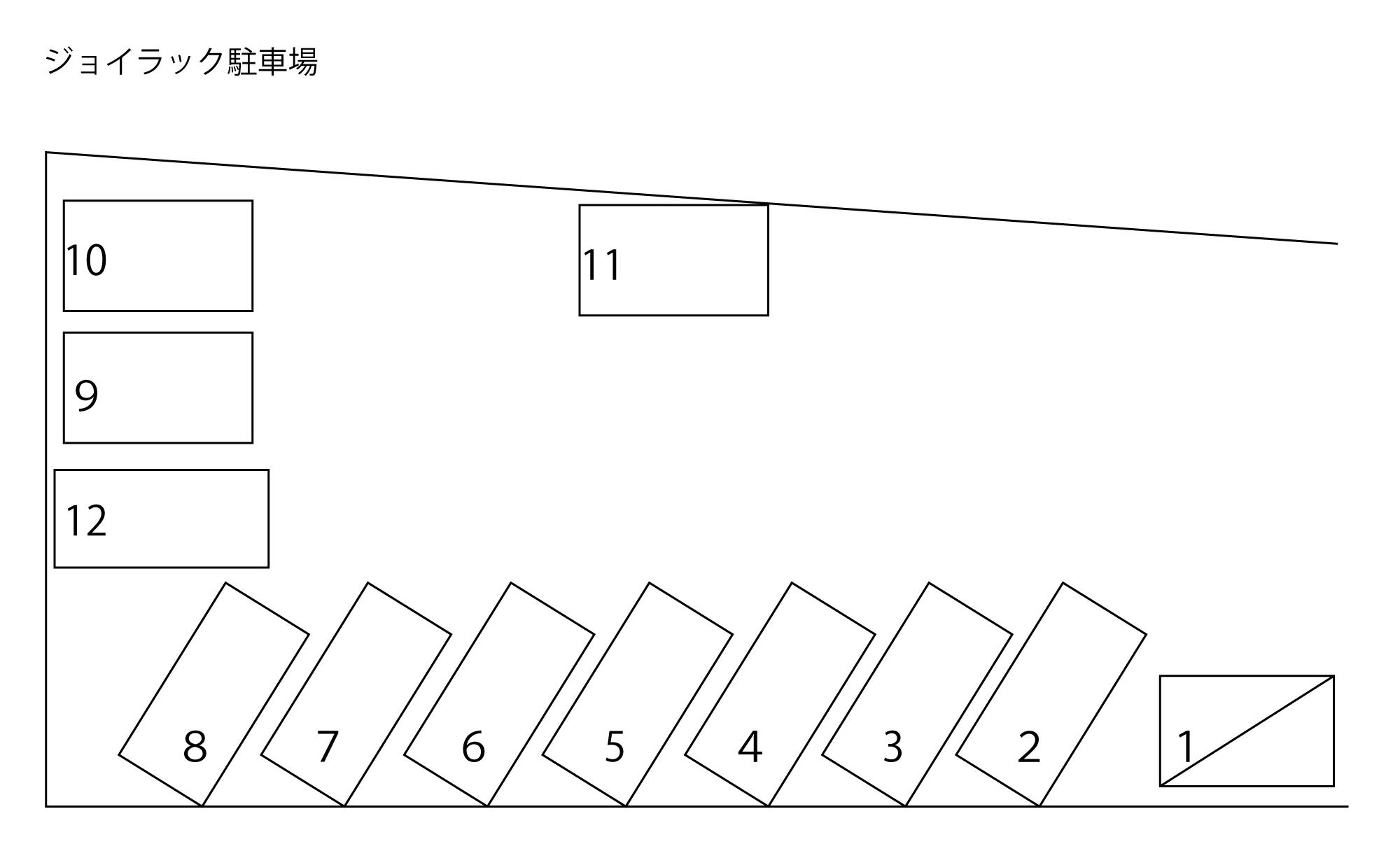 ジョイラック駐車場の駐車配置図
