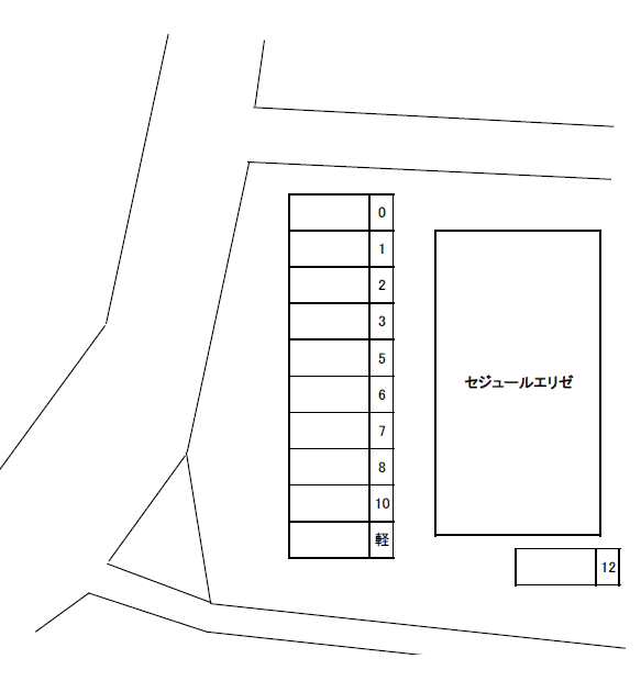 セジュールエリゼ ガレージの駐車配置図