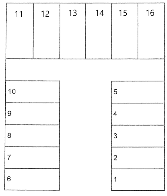 二島5丁目白石駐車場の駐車配置図