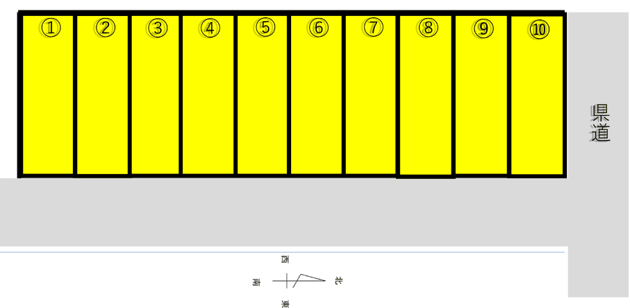 日の出町月極駐車場の駐車配置図