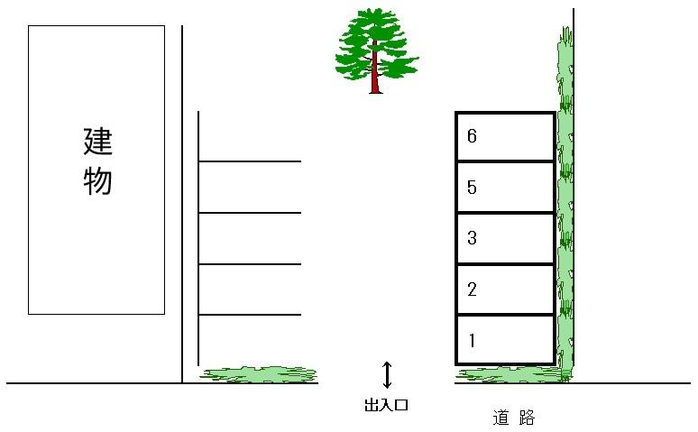 八右衛門駐車場の駐車配置図