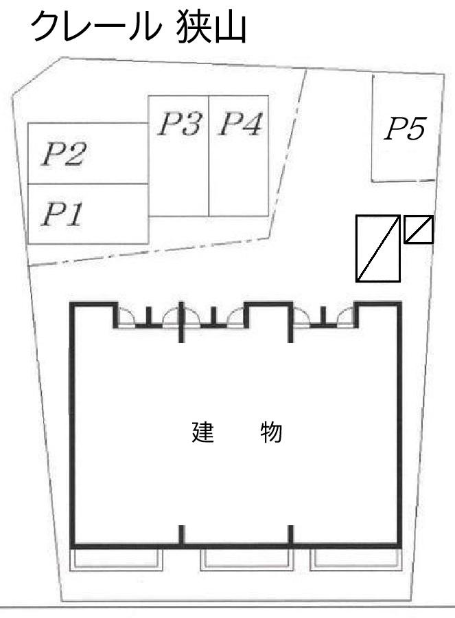 クレール 狭山の駐車配置図