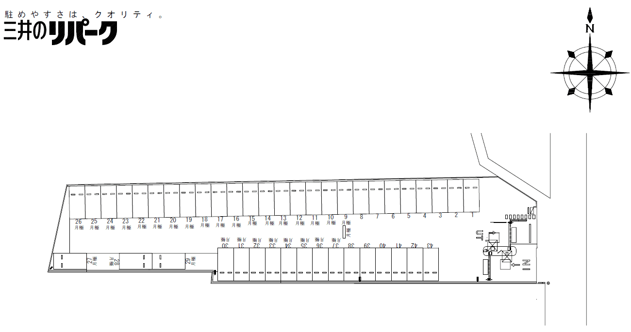 守口大久保町3丁目の駐車配置図