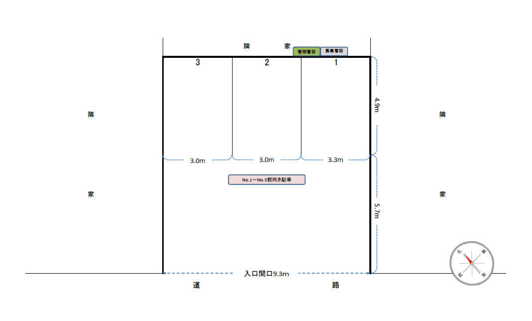 榎本駐車場の駐車配置図