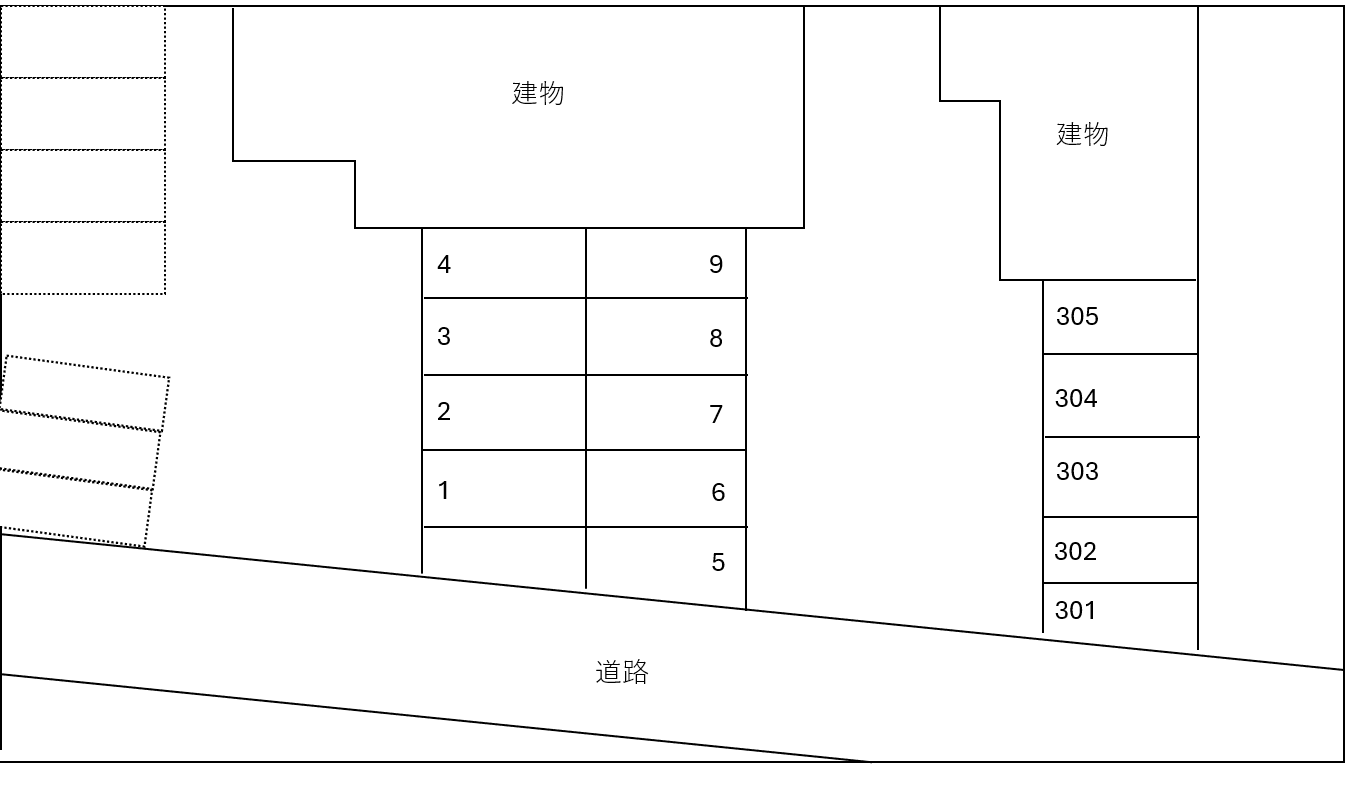 田町6駐車場の駐車配置図
