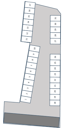 上津1丁目パーキングの駐車配置図