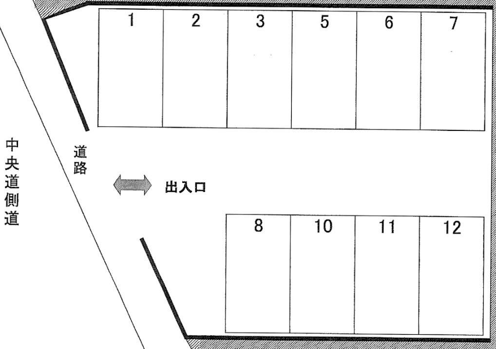 小松原駐車場の駐車配置図