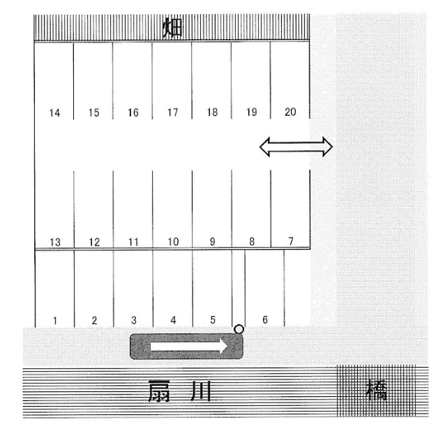 藤塚パーキングの駐車配置図