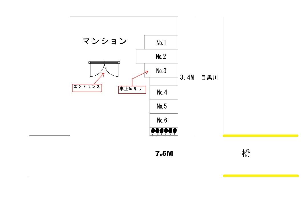 目黒2丁目駐車場の駐車配置図