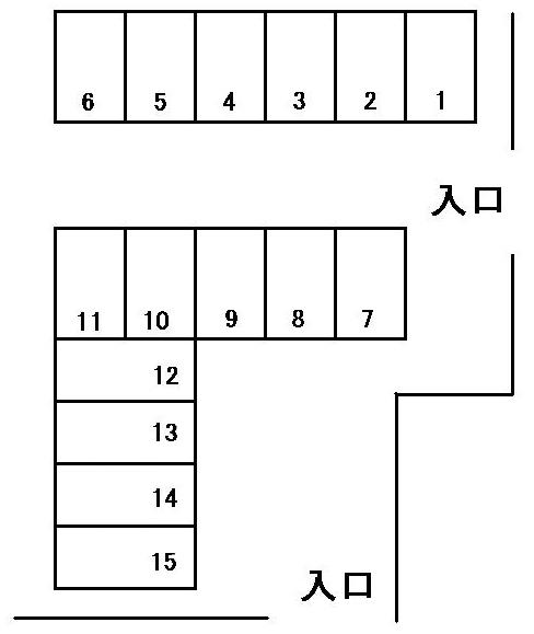 伊奈パーキングの駐車配置図