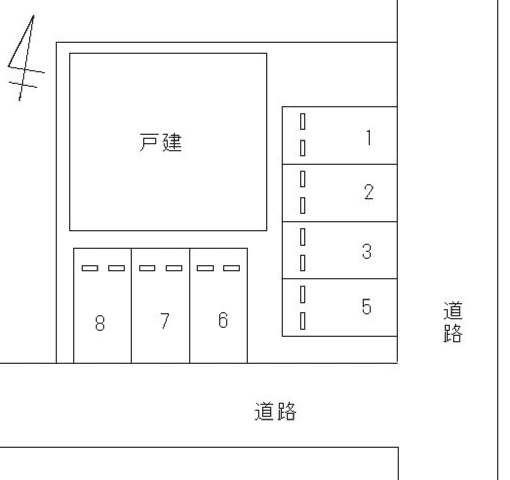 FK平安町2丁目村田駐車場の駐車配置図
