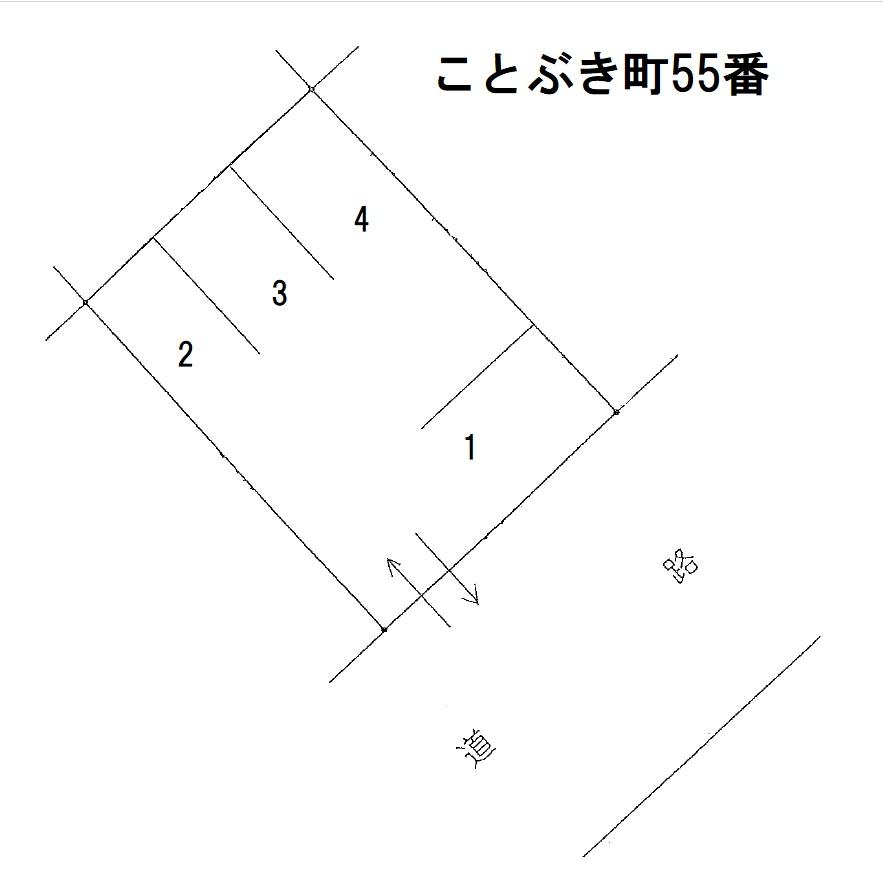 ことぶき町55番の駐車配置図