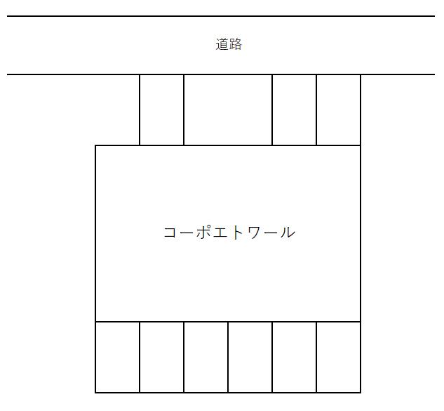 コーポエトワールの駐車配置図